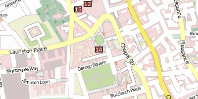 Stadtplan Teviot Row House Edinburgh