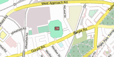 Stadtplan Tynecastle Stadium Edinburgh